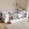 thumbnail image 2 of Noble House Full Size Daybed with Headboard Storage, White, 2 of 9