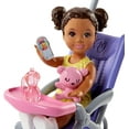 thumbnail image 3 of Barbie Skipper Baby-Sitters Poussette Jeu, Multicolore, 3 of 9