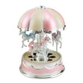 thumbnail image 2 of Chmadoxn Music Box, Carousel Music Box for Girls Kids with Color Change LED Lights, Luxury Glitter Musical Carousel Horse Figurines for Birthday, 2 of 2