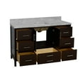 thumbnail image 6 of California 60" Single Bathroom Vanity with Chocolate Cabinet and Carrara Marble Top, 6 of 6