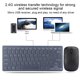 thumbnail image 1 of Combo de ratón del teclado, Elegante Ángulo de inclinación ergonómica mini teclado inalámbrico, enchufe y reproducción para para el accesorio de computadora para el hogar, 1 of 7