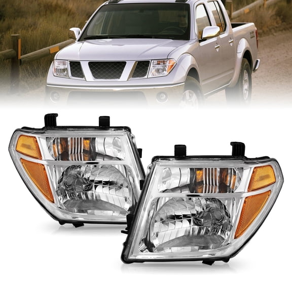 For 2005-2008 Frontier 05-07 Pathfinder Chrome Headlights Headlamps Left Right