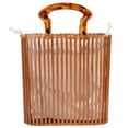 thumbnail image 1 of Bamboo Handbag, Beach Bag, Elegant Summer Travel For Holiday, 1 of 8