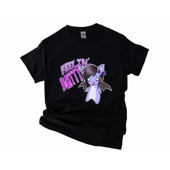 Feelin Batty Scene Kid Emo 2000s Y2K Goth Graphic Art Unisex T-Shirt