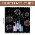 thumbnail image 2 of Cute Cartoon Mouse Shower Curtain Fantasy Castle Bath Curtain Sets Black Anime Home Decor Gift for Children Kids 72x72 Inch Accessories Great for Showers Bathtubs, 2 of 6