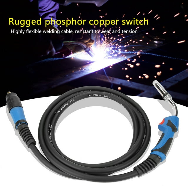 Welding Torch, MB36 Welding Torch MIG / MAG Gas Shielded MB36 Welding Torch Euro Standard Plug 4m 13.1ft, Air-cooled Gas Protection MB36 Welding 4M Torch Hose Package