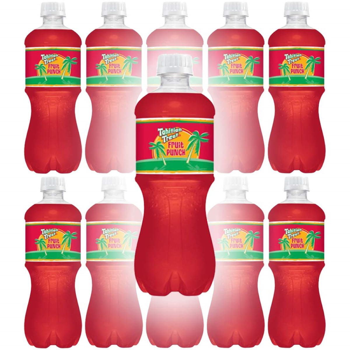 Tahitian Treat Fruit Punch Soda 20oz Bottles, Quantity of 10