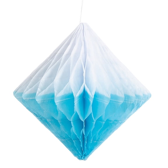 Lt Blue Diamond Honeycomb Decor - Party Decor - 6 Pieces