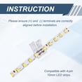thumbnail image 4 of LED Strip Connectors 10mm Width 20 Pcs - Unwired LED Couplers Solderless for DIY Lighting Projects Wide RGB LED Strip Lights 4 Pin, 4 of 6