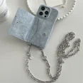 thumbnail image 5 of Funda para teléfono con ranura para tarjeta cosida a mano Inssimple con diseño cruzado, compatible con iPhone 15/14pro, cobertura completa, rígida, para iPhone 13/12, 5 of 5