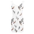 thumbnail image 4 of IROINNID Women's Sheath Dress Fashion Casual Sleeveless Floral Sling Belt Prints Elastic Waist Dress, 4 of 5