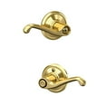 thumbnail image 4 of Schlage Lock F40VFLA605 Flair Privacy Lever Lock, Bright Brass, 4 of 7