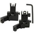 thumbnail image 2 of 45 Degree Offset Flip Up Iron Sights, Rapid Transition Backup Fiber Optics Iron Sights Low Profile Front and Rear Sights with Red and Green Dots Compatible with Picatinny Weaver Rails, 2 of 4