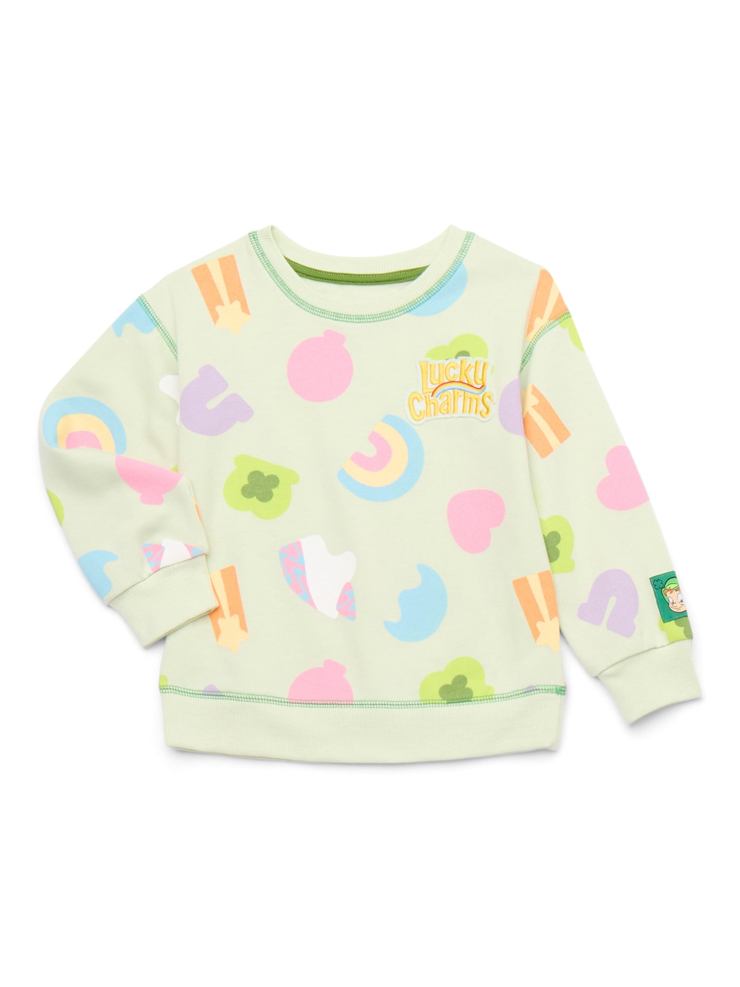 St. Patrick’s Day Lucky Charms Toddler Boys or Toddler Girls Print Sweatshirt and Joggers Set, 2-Piece, Sizes 12M-5T