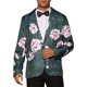 thumbnail image 1 of Chaqueta de traje para hombre Inspire Chic con estampado floral, solapa de muesca, casual, blazer de un botón 38 Rosa Marino, 1 of 5