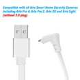 thumbnail image 3 of Docooler 2M/6.6ft Charging Power Cable Fits for Arlo Pro, Arlo Pro 2, Arlo GO, Arlo Light Weatherproof Flat Cable Aluminium Alloy Micro USB Cable Charging/Power Cord without Plug, 1 Pack (White), 3 of 7