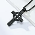 thumbnail image 2 of Celtic Cross Necklace for Men Viking Irish Knot Serenity Prayer Pendant Crucifix Mens Jewelry with Stainless Steel Box Chain, 2 of 5