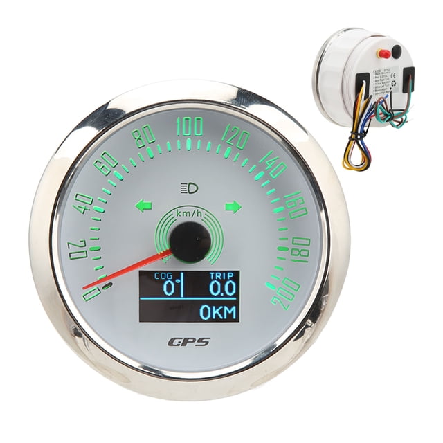 3in1 GPS Tachometer 200MPH 85mm 9-32V 7 Color Backlit Antifog Universal for Boat Car RV Motorcycle