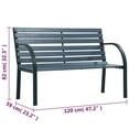 thumbnail image 5 of Outdoor Bench Charmma Garden Bench 47.2" Gray Wood, 5 of 7