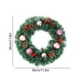 thumbnail image 3 of Fek888 Christmas Decorations Wreath Door Christmas Wreath Rattan Christmas Decoration Wreath Door Hanging Hotel Scene, 3 of 6