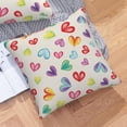 thumbnail image 4 of Valentine Pillow Covers 18x18 Inch Set of 2, Colorful Love Heart Throw Pillows Farmhouse Anniversary Wedding Valentines Day Decorative Linen Cushion Cover for Home Sofa Couch Outdoor Decor, 4 of 6