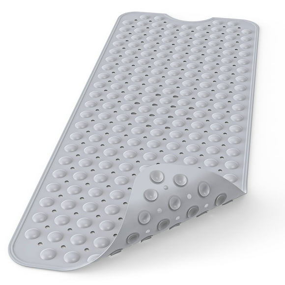 GPED Tapete de Baño Antideslizante, Tapete de Baño para Bañera 39 x 16 Pulgadas Tamaño Completo, Tapetes de Ducha Antideslizantes con 200 Ventosas y Agujeros de Drenaje, Tapetes de Bañera, Lavable a