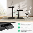 thumbnail image 3 of COLAMY LumiDesk 55" Electric Standing Desk, Dual Motor Whole-Piece Adjustable Sit Stand Desk with Drawer & Outlets, Ergonomic Home Office Computer Desk (Veneer Desktop, Black Oak + Black), 3 of 16