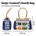 thumbnail image 2 of Fit + Fresh Lunch Bag For Women, Insulated, Leakproof, Container and Tumbler, Copley Navy Stripe, 2 of 6