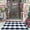 Blue and White, variant on Buffalo Plaid Rug 2''x3'' Orange Outdoor Rug for Halloween/Thanksgiving Washable Fall Doormat Buffalo Check Rug Layered Front Door Mat for Porch/Farmhouse/Entryway/Patio Fall Decor
