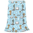 thumbnail image 2 of Fuzoiu Happy Easte Print Ultra-Soft Micro Fleece Blanket,All Seasons Flannel Throw, Lightweight Blanket for Bed, Sofa, Couch, Movie Night, Camping, and Travel-80"x60", 2 of 7