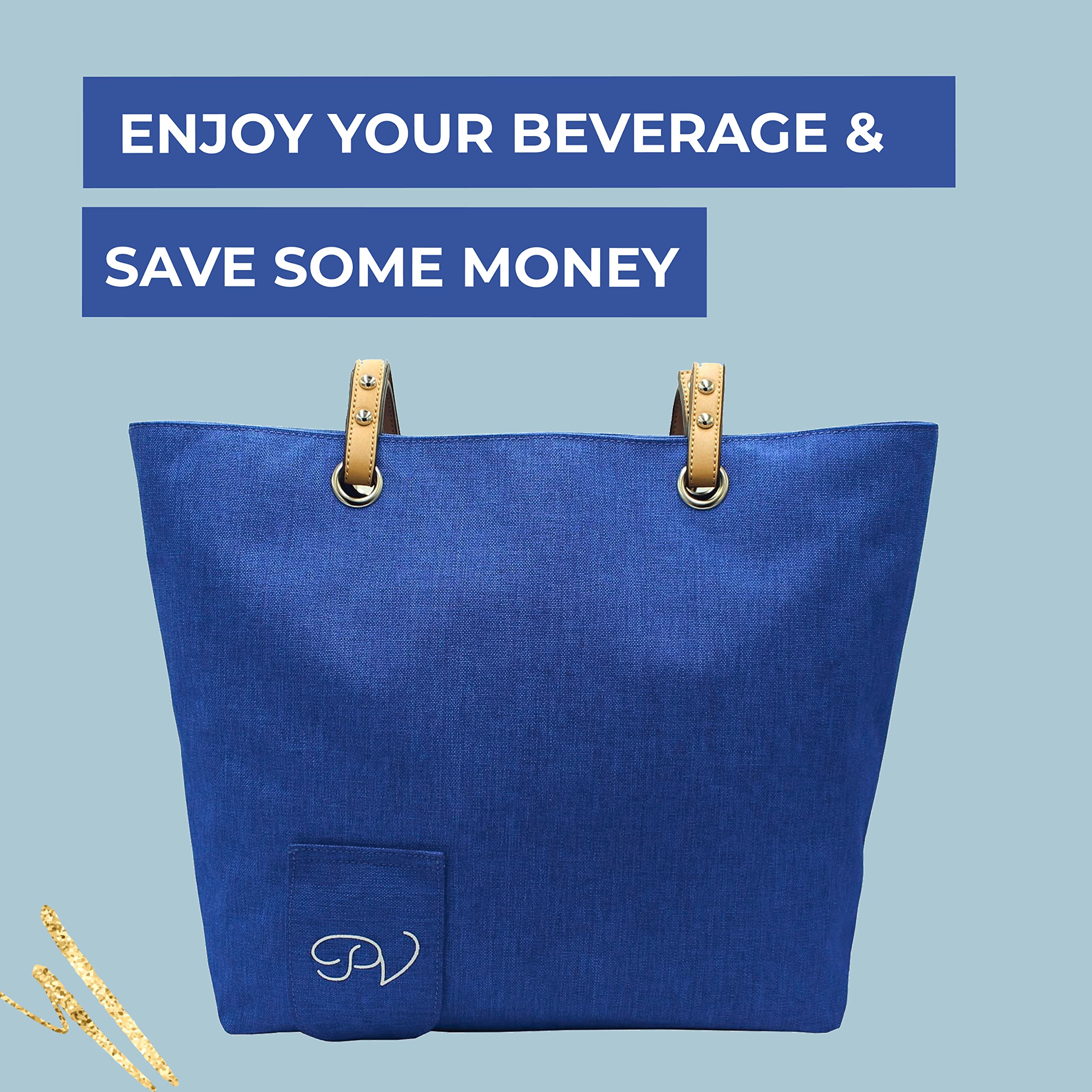 Cooler Bag Canvas Wine Purse With Hidden Spout And Dispenser Flask