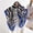 Blue, variant on 68cm Wild Zebra Printed Square Scarf for Women's Spring Summer New Imitation Silk Scarf Trendy Versatile Shawl Scarfs Headscarf