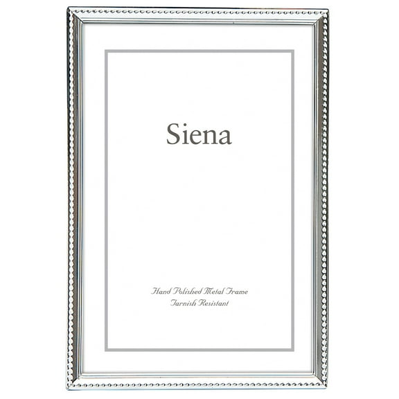 Siena Slim Beaded Frame Silver 5x7