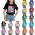 thumbnail image 5 of Tkrady Toddler Girls New Letters Printed Round Neck Short Sleeve T Shirt Tops School Times Clothes, Sizes 1-14 Years, 5 of 5