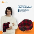 thumbnail image 6 of SunnyBay Microwave Heating Pad, Microwavable Heated Neck and Shoulder Wrap, Hands-Free Weighted Moist Hot or Cool Pack, Soft Fleece Cover and Flaxseed Filling, 27x7, Buffalo Plaid, 6 of 11