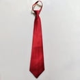 thumbnail image 1 of Men Solid Black Polyester Zip Up Necktie Smooth Zipper Tie, 1 of 4