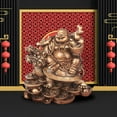 thumbnail image 4 of Resin Buddha Statue Buddha Figurines Traditional Miniature Antique Chinese Style Decors Buddhist for Tablep Home Yoga Office Ornament Bronze, 4 of 8