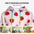thumbnail image 4 of Honeii Strawberry Pattern Womens Oversized Hoodies Long Sleeve Sweatshirts Pullover Fall Outfits with Pocket-X-Large, 4 of 7