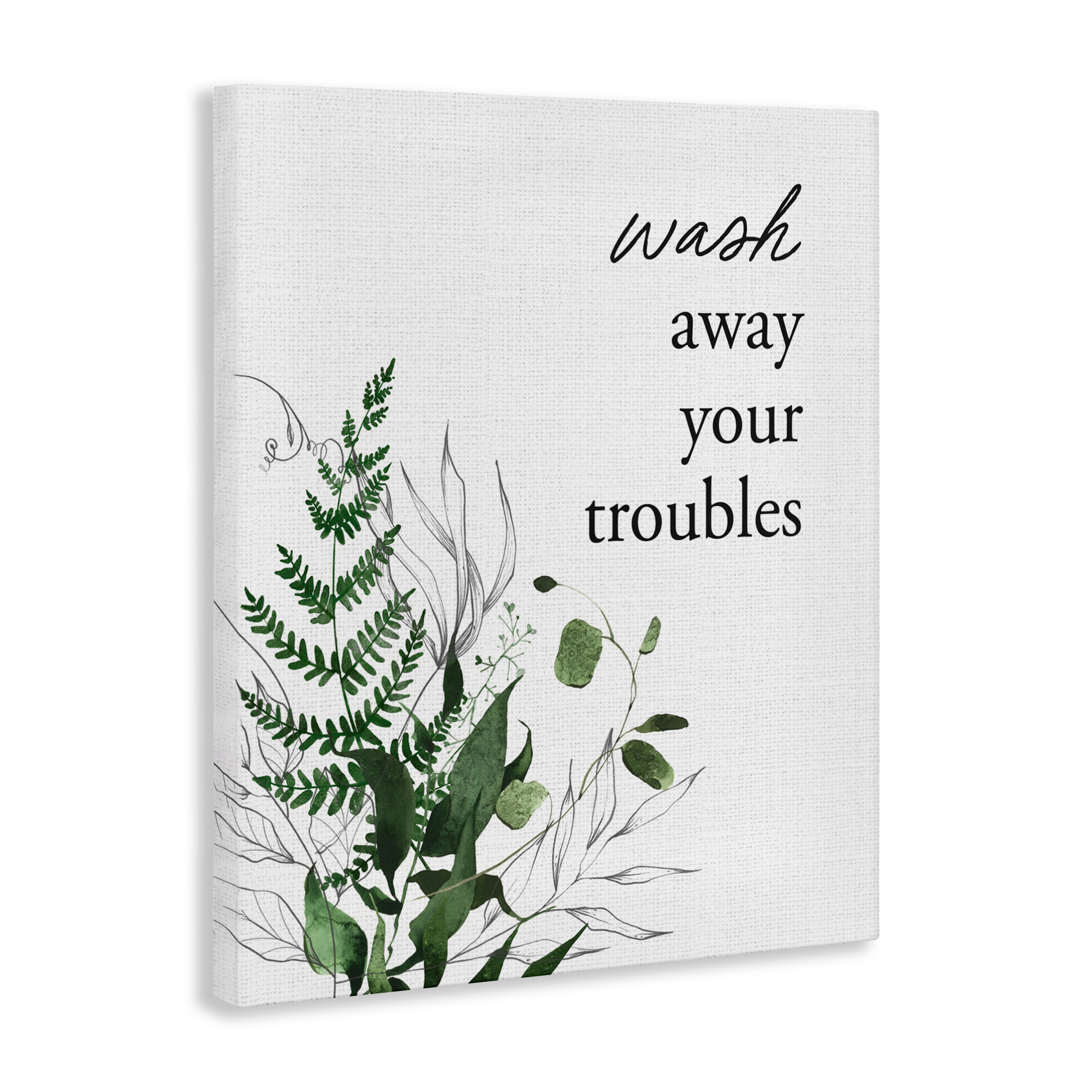Forest Foliage Wash Away Canvas Wall Art, design by Lettered and Lined