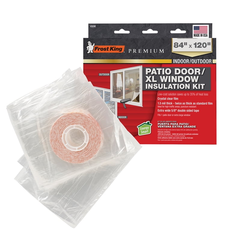 Frost King Heavy Duty Shrink Insulation Kit - Thick Clear Film for