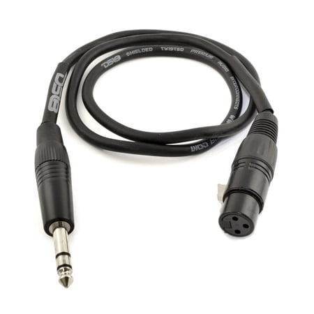5 Pin Male Plug to Female XLR Microphone Cable Audio Connector Black 25FT
