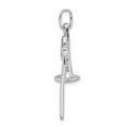 thumbnail image 2 of FB Jewels Sterling Silver Rhodium Plated Polished Trombone Charm, 2 of 3