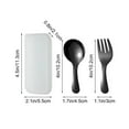 thumbnail image 2 of 304 Stainless Steel Cutlery Set, Travel Spoon Fork Utensil Kit with Storage Case, Compact Dining Essentials for Picnic, 2 of 5