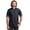 Blue Denim/Black, variant on Industry Line Men's Asymmetrical Premium Denim Chef Coat with Mesh Side Panels (Blue Denim/Black)