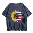 thumbnail image 4 of Drses ‌‌‌‌ ‌‌Women's Christian & Patriotic T-Shirts - Vintage Bible Verse & American Flag Sunflower Graphic Tees (S-2XL, White/Red/Blue) for 4th of July & Independence Day, 4 of 5