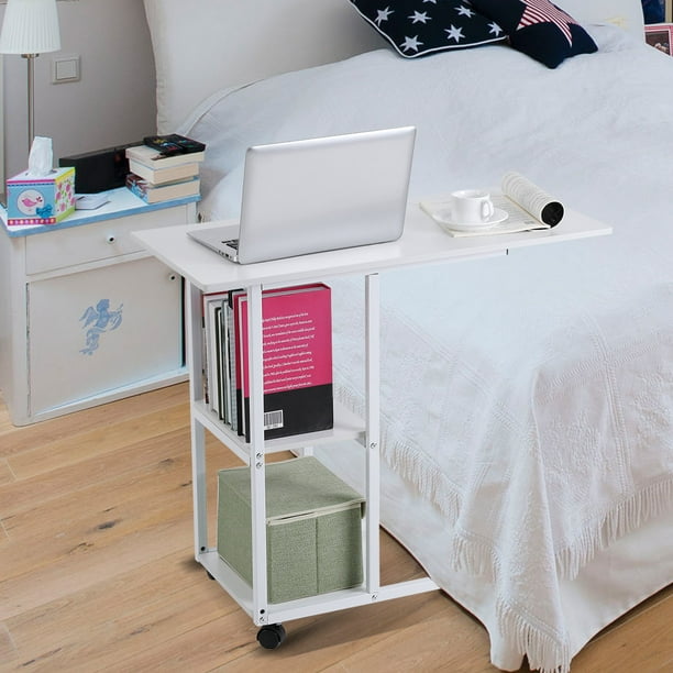 Ebtools Portable Overbed Bedside Table, Rolling Laptop Table For Couch