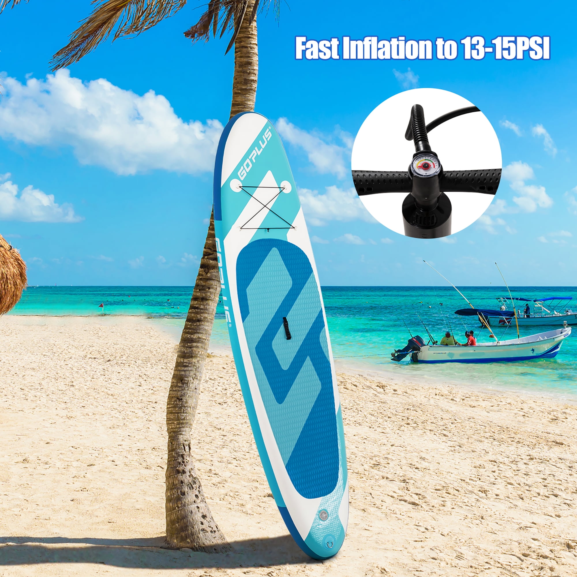 320 x 81 x 15 cm 6 pouces d'épaisseur Planche de surf de qualité supérieure Accessoires complets AKSPORT Planche de SUP gonflable