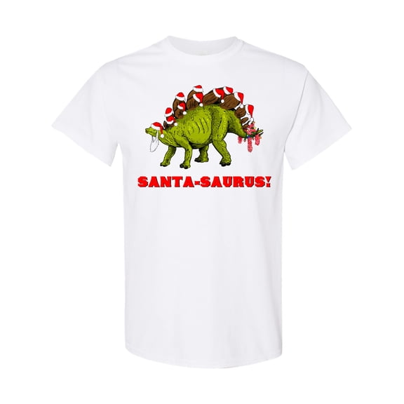Inktastic Santa-saurus Christmas Dinosaur T-Shirt