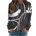 thumbnail image 2 of 50 % de Rabais Liquidation Chandail en Molleton Surdimensionné pour Femmes 2023 Mode Décontractée Manches Longues Col Rond Imprimé Halloween Chandail en Molleton Hauts Blouse, 2 of 5