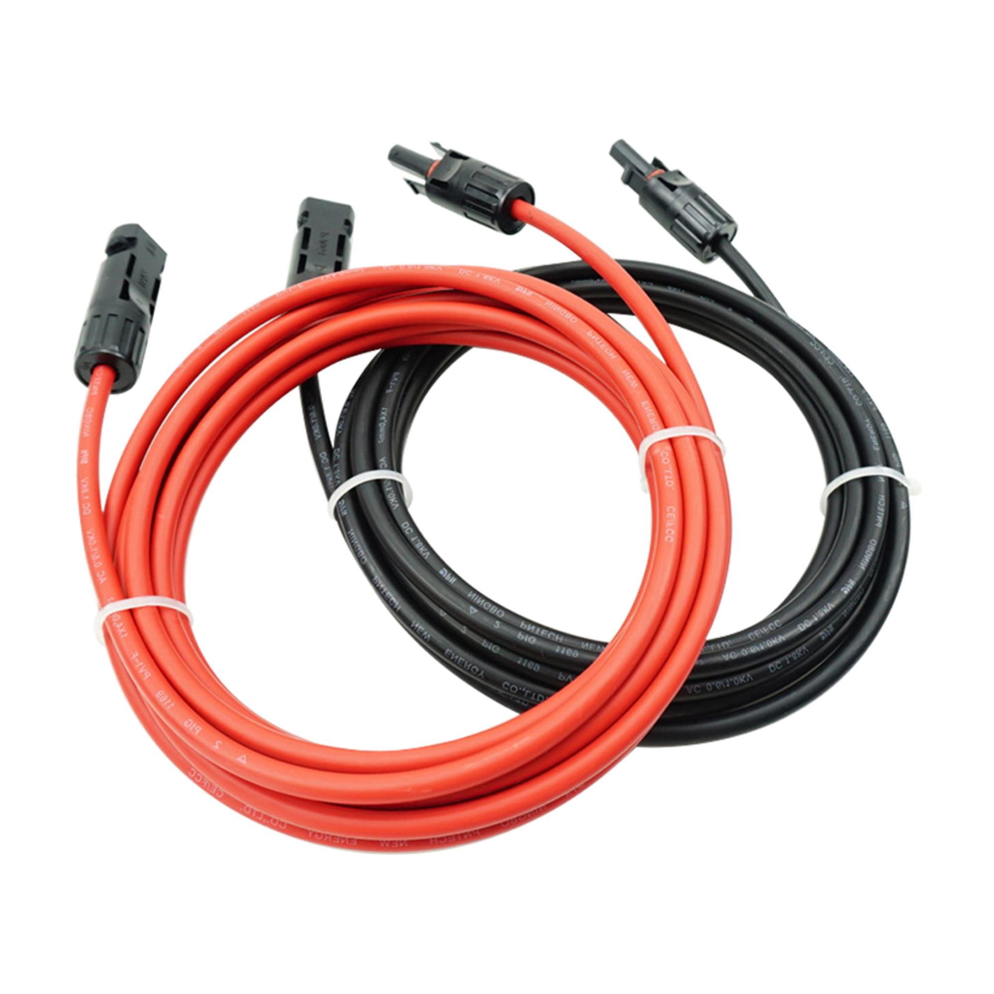 140 Feet Solar Extension Cable 10AWG with Female & Male Connectors, Wire Adapters for Easy Installation - Perfect for Solar Panel Systems and Outdoor Use